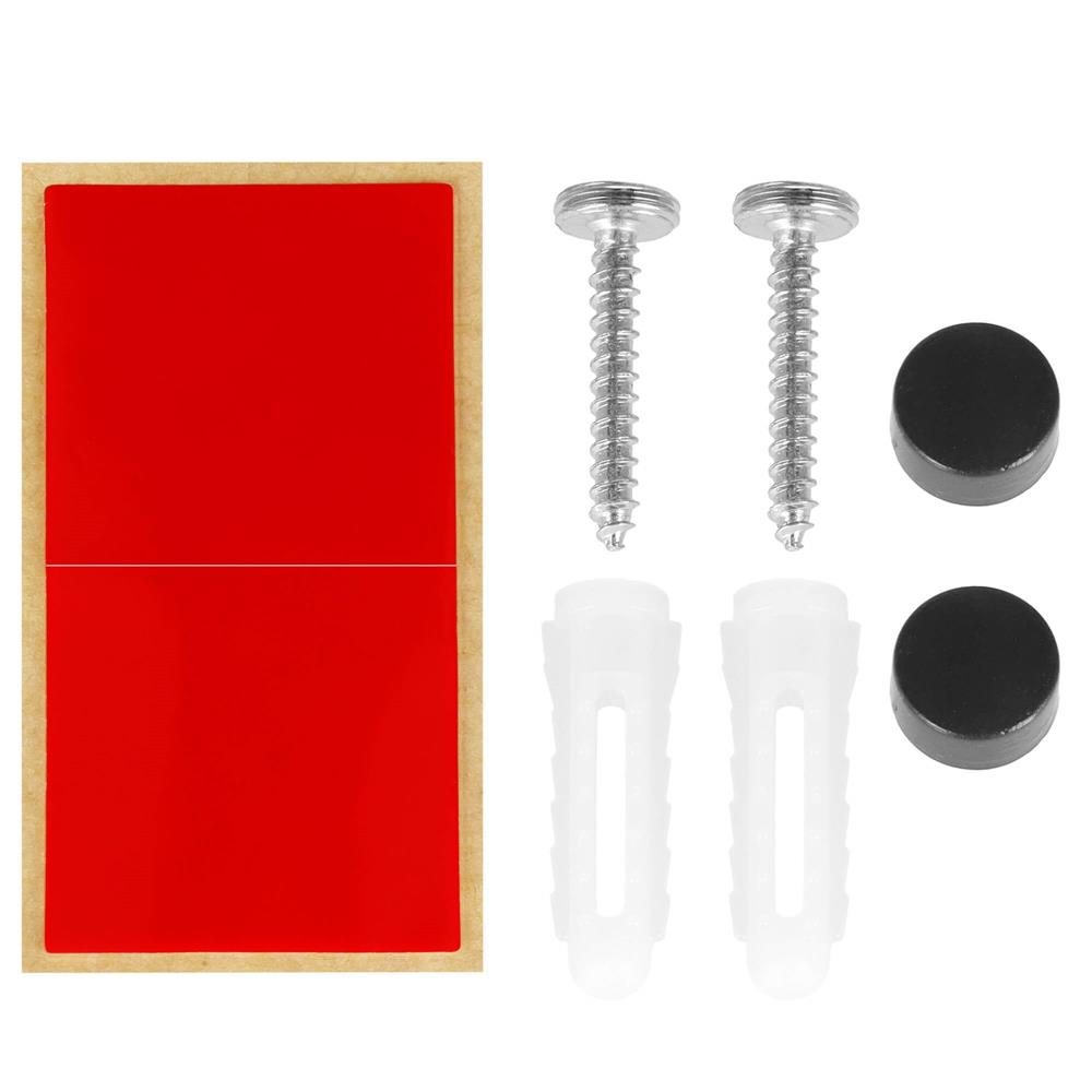 Raft de baie cu 2 sisteme instalare pe perete, aluminiu, 30x12x4cm, negru