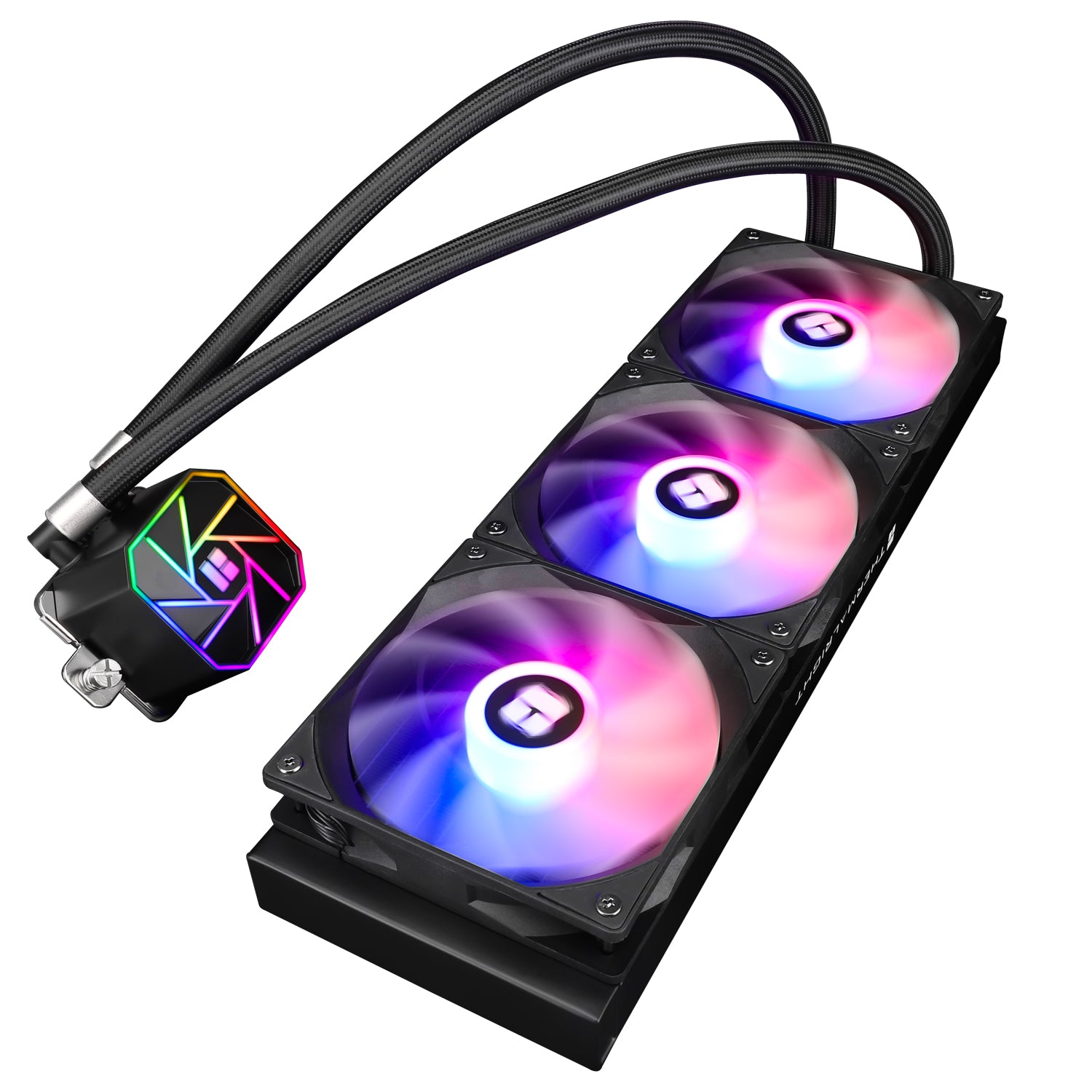 COOLER Thermalright "Aqua Elite 360 Black Argb V3", skt. LGA1851, LGA 1700, AM4, AM5, racire cu lichid, 3 x 120mm, 1500 RPM, ARGB adresabil, negru "Aqua Elite 360 Black Argb V3"