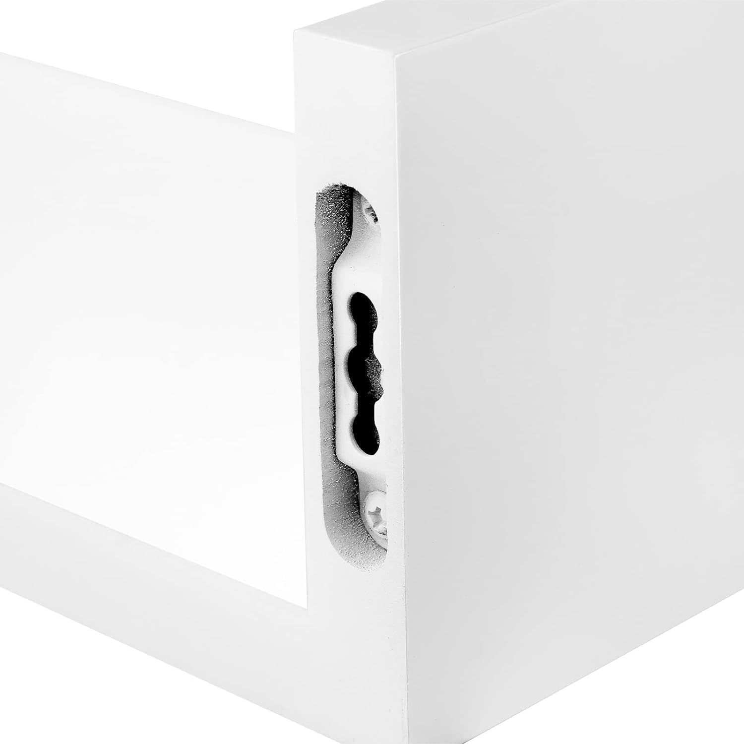 SONGMICS Set de 3 rafturi de perete plutitoare, MDF lucios, 30/45/60 cm, alb