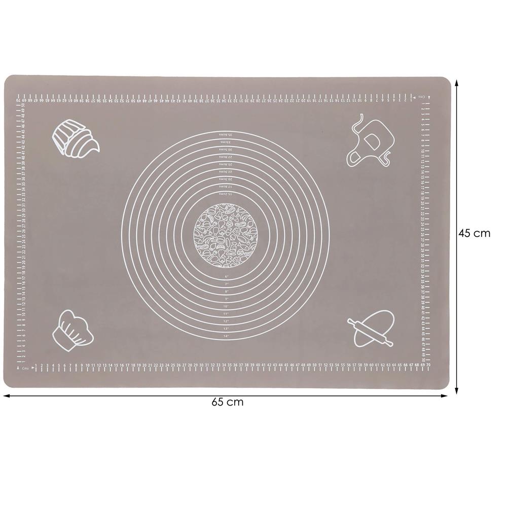 Plansa din silicon alimentar de framantat aluat, rezistenta la temperaturi ridicate, 65x45cm, gri