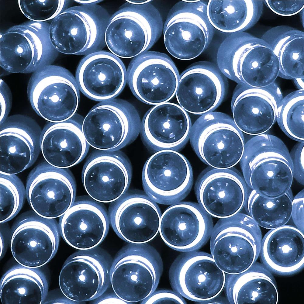 Instalatie lumini de exterior pentru gradina, 5 metri, 50 LED-uri, cu baterii, alb