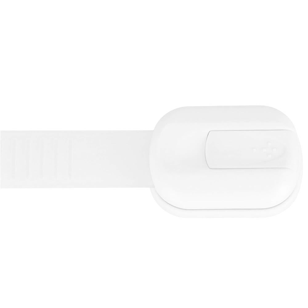 Set 8 sigurante blocator sertare si usi, plastic si silicon, ajustabile, 19 cm, alb