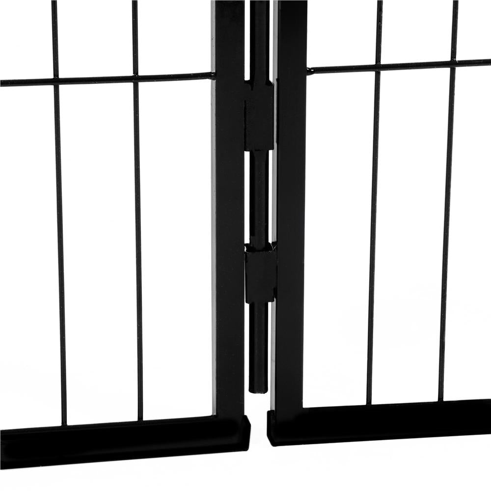 Tarc pentru animale de companie, din fier, forma configurabila, cu usa de acces, 5XL, 160x160x60cm, negru