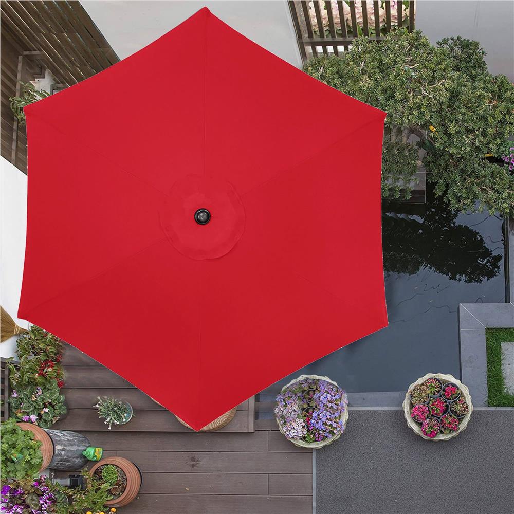Umbrela terasa gradina, cu manivela si inclinare, diametru 250cm, Rosu