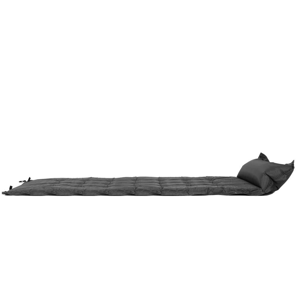 Saltea plabila cu perna din spuma poliuretanica, cu autoumflare, 193x68x3.5cm, gri