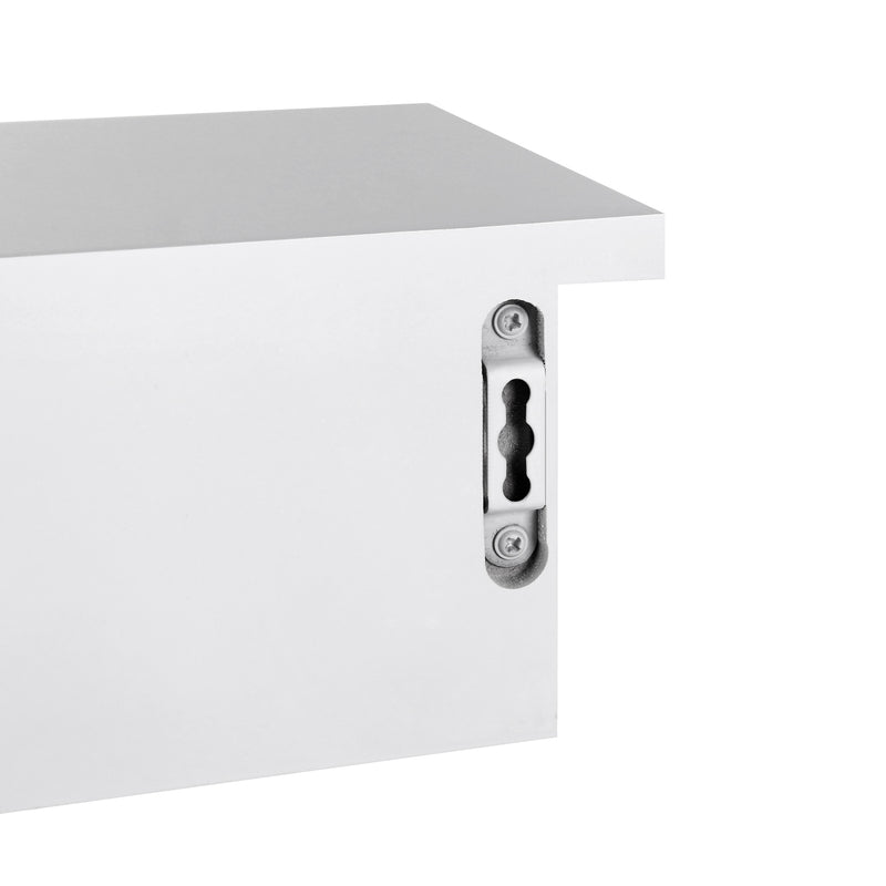 SONGMICS Raft de perete plutitor cu 2 sertare, MDF, sarcina 15kg, 15x65x10cm, alb