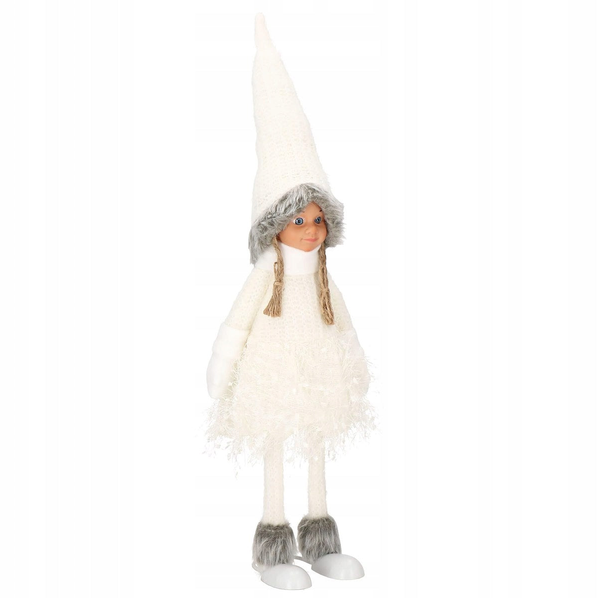 Figurina Craciun, Papusa cu impletituri, inaltime 56cm