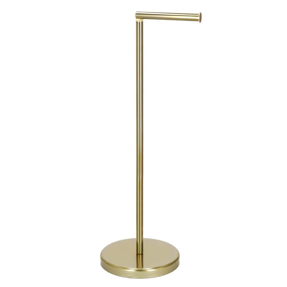 Suport hartie igienica 2 in 1 cu tija mobila, 68.5cm, auriu - 8