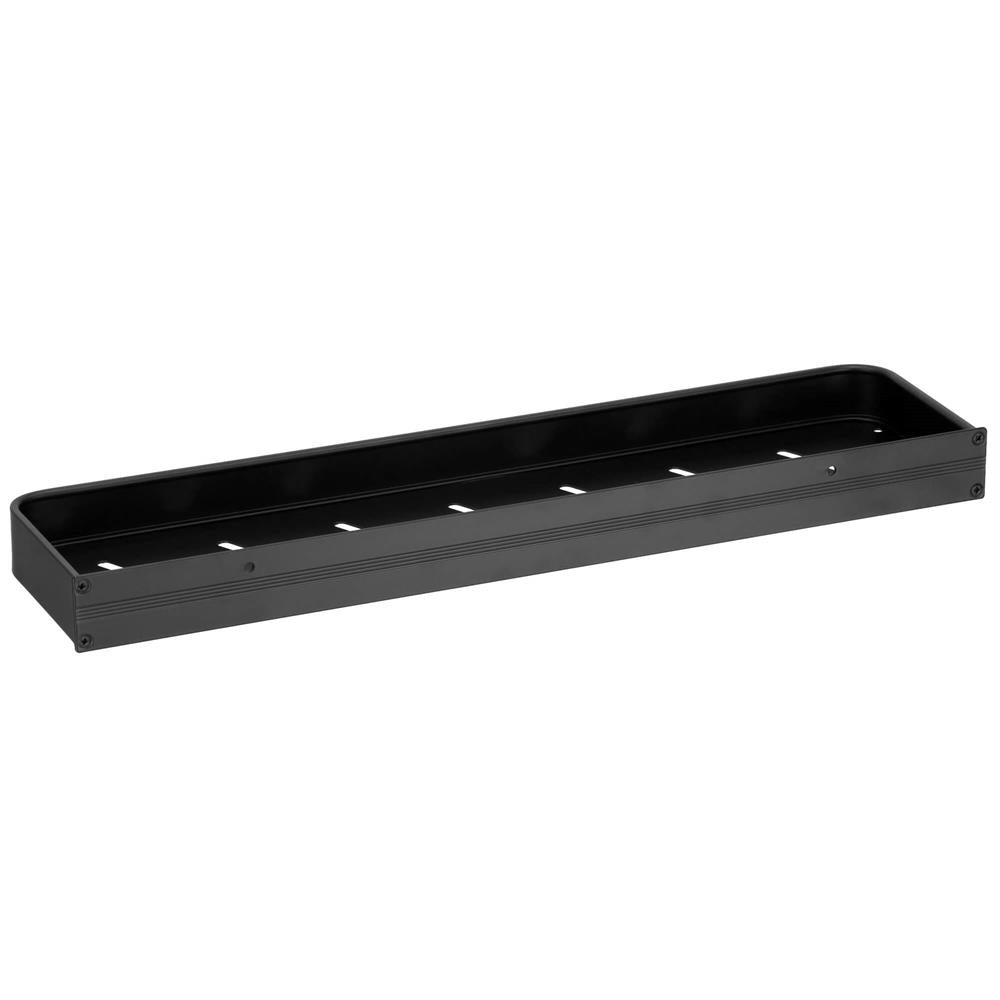 Raft de baie cu 2 sisteme instalare pe perete, aluminiu, 50x12x4cm, negru