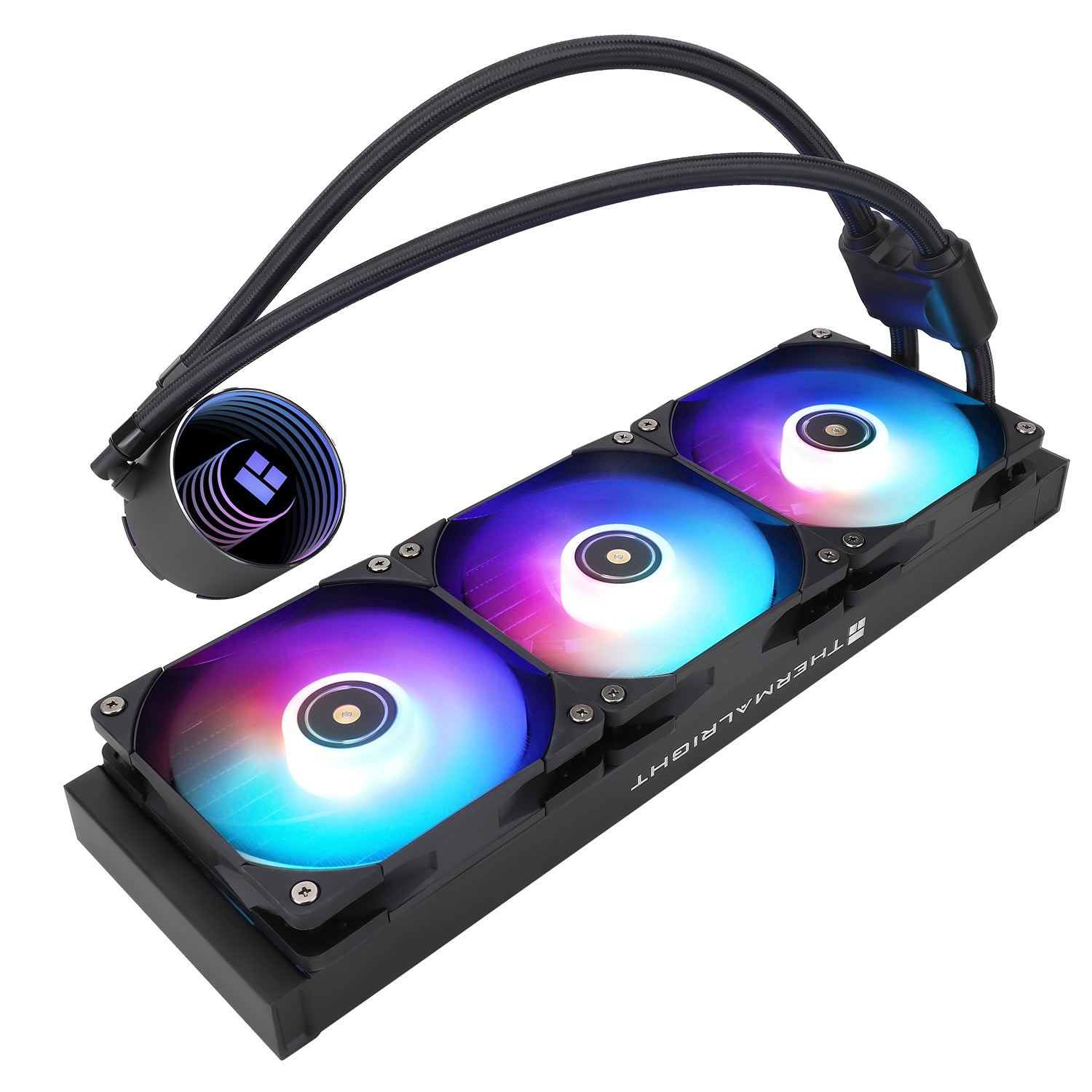 COOLER Thermalright "Frozen Notte 360 Argb V2", skt. Intel si AMD, racire cu lichid, 3 x 120mm, viteza rotatie pompa 5300 RPM, 2000 RPM, ARGB, negru "Frozen Notte 360 Black Argb V2"