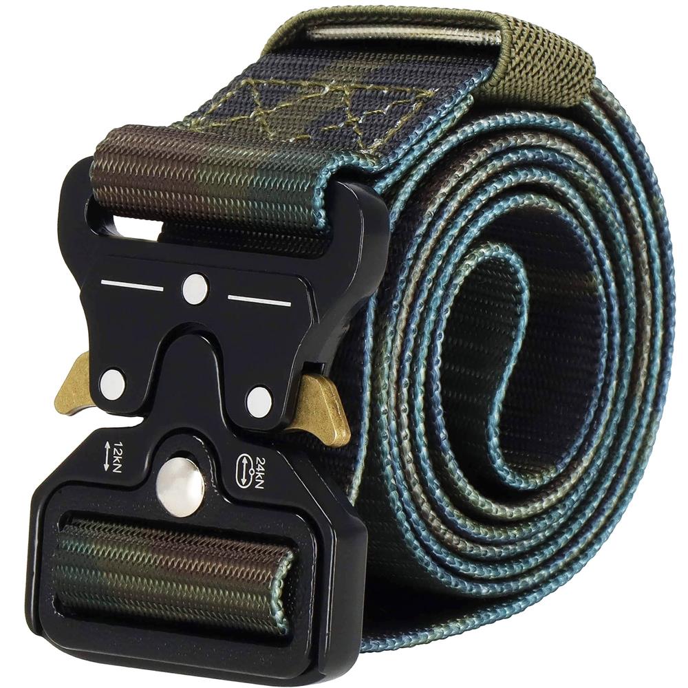 Curea centura Tactical Combat pentru barbati 3.7x125cm, rezistent, verde camuflaj