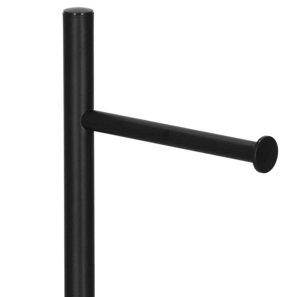 Suport hartie igienica 2 in 1 cu suport rezerve, 55 cm, negru mat