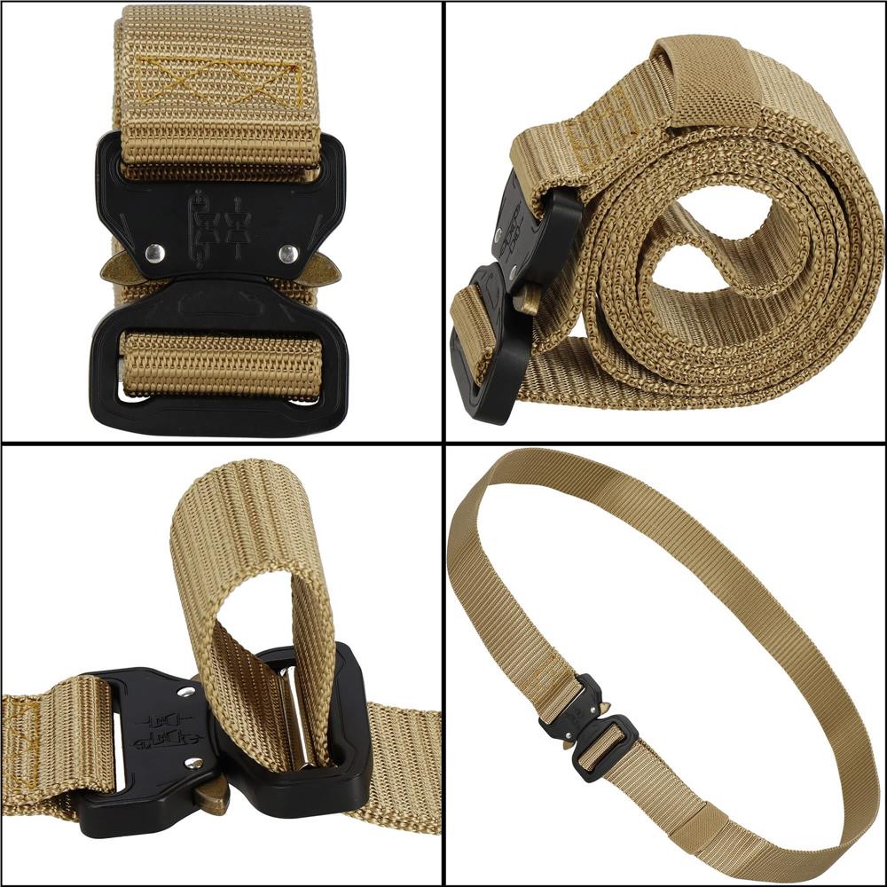 Curea centura Tactical Combat pentru barbati 3.7x125cm, rezistent, maro