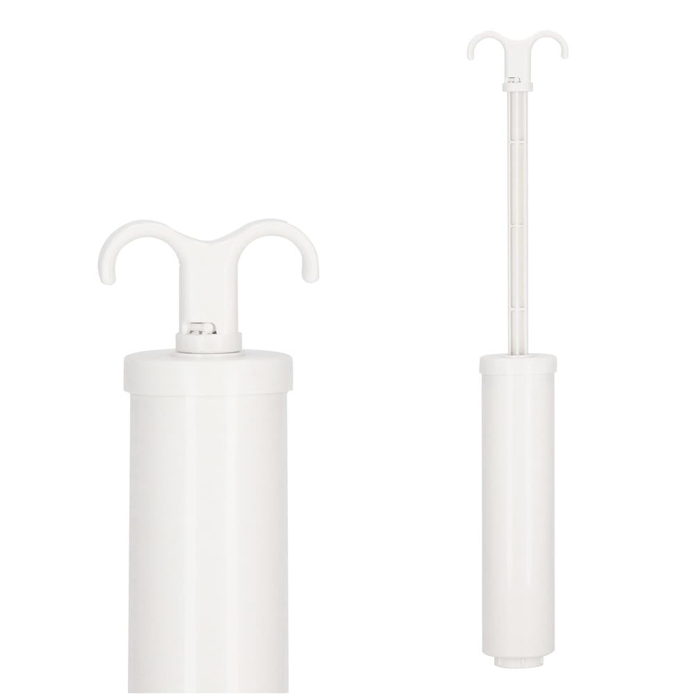 Pompa de vidat pentru saci de haine, din plastic, 38cm, alb