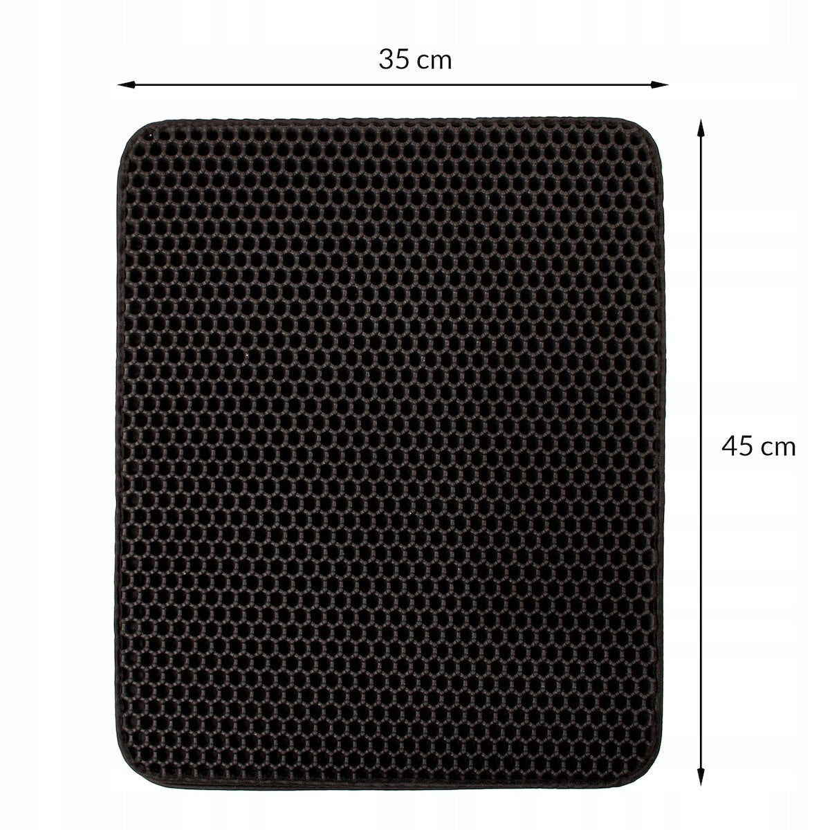 Covor pentru litiera pisicii, colectarea granulelor de nisip, negru, 45x35cm