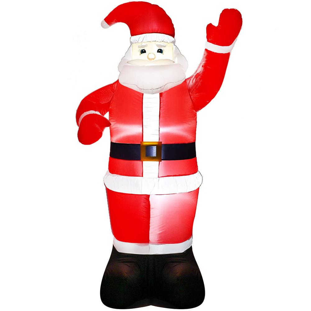 Figurina Mos Craciun, gonflabila, cu iluminare LED, umflare automata, 180cm - 6