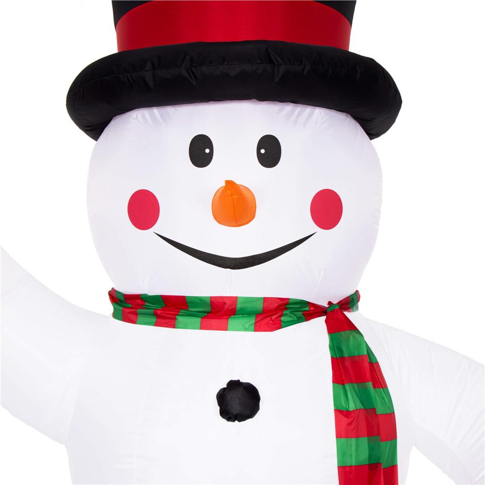 Figurina Craciun Om de Zapada, gonflabila, cu iluminare LED, umflare automata, 180cm