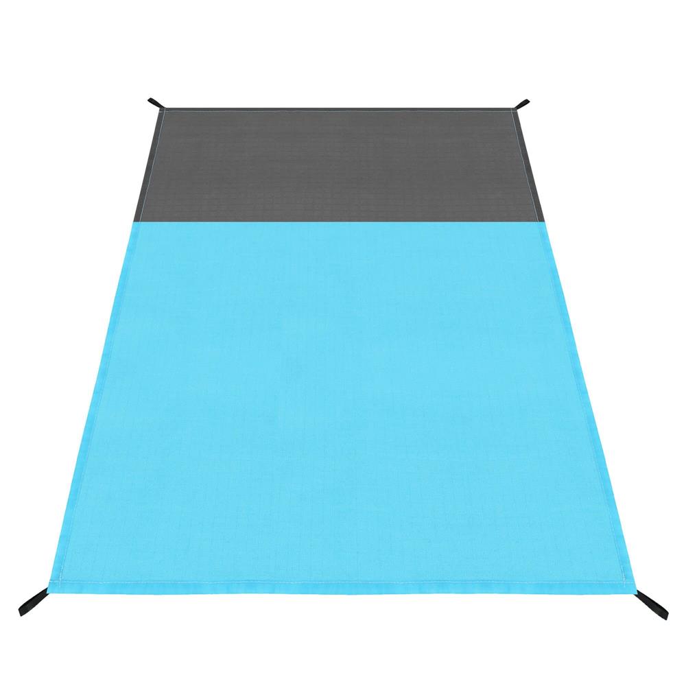 Cearsaf de plaja cu geanta de transport, 200x210cm, albastru gri