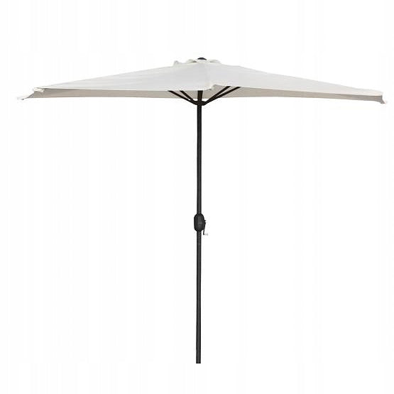 Umbrela de balcon pentru perete, jumatate, cu manivela, 270cm, bej