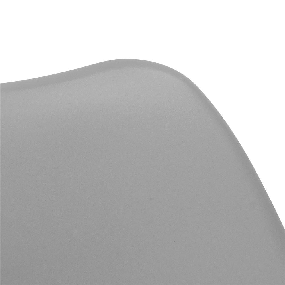 Set 4 scaune dining Verdhe pentru bucatarie cu perna tapitata cu piele ecologica, 49x82cm, gri