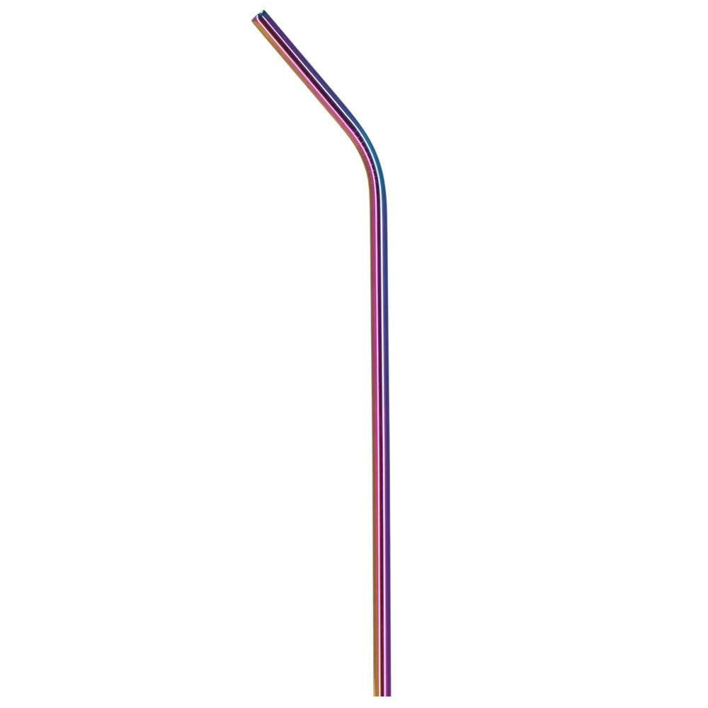 Set 8 paie metalice multicolor (holo), reutilizabile, cu husa depozitare si perii curatat, 215x6 mm