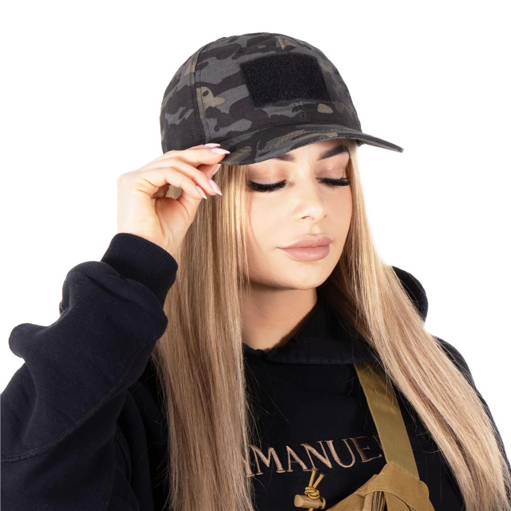 Sapca tactica cu cozoroc curbat, cu scai pentru atasare patch, unisex, culoare camuflaj
