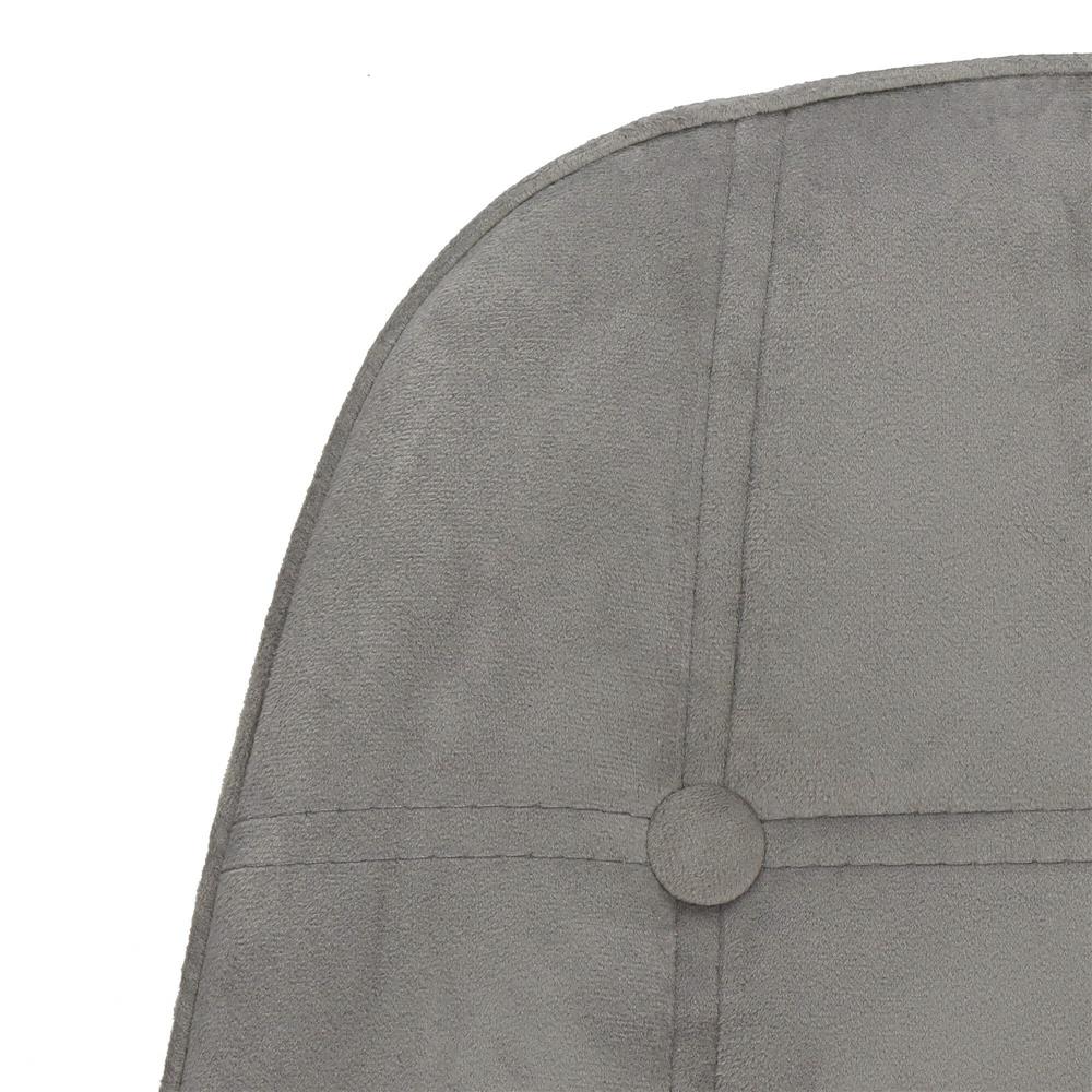 Set 4 scaune dining Milano Soft pentru bucatarie tapitat cu catifea moale, 44x84cm, gri