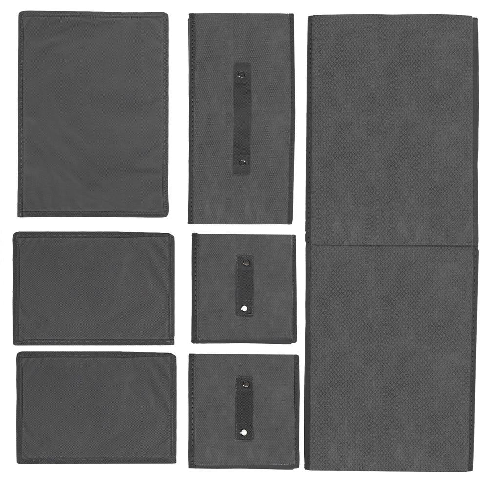 Organizator dulap tip lada cu 3 sertare, 31x31x22cm, gri inchis
