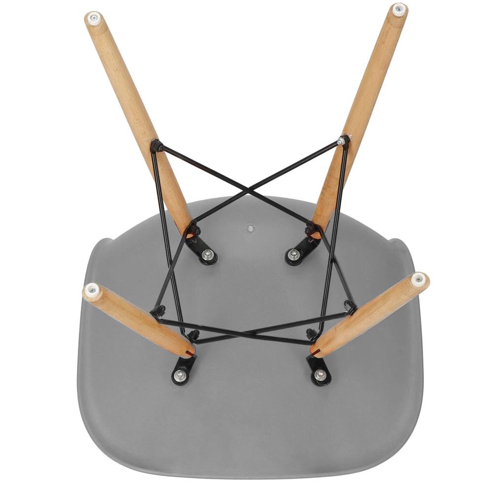 Set 4 scaune dining Scandinav pentru bucatarie, 38x42x82cm, gri inchis
