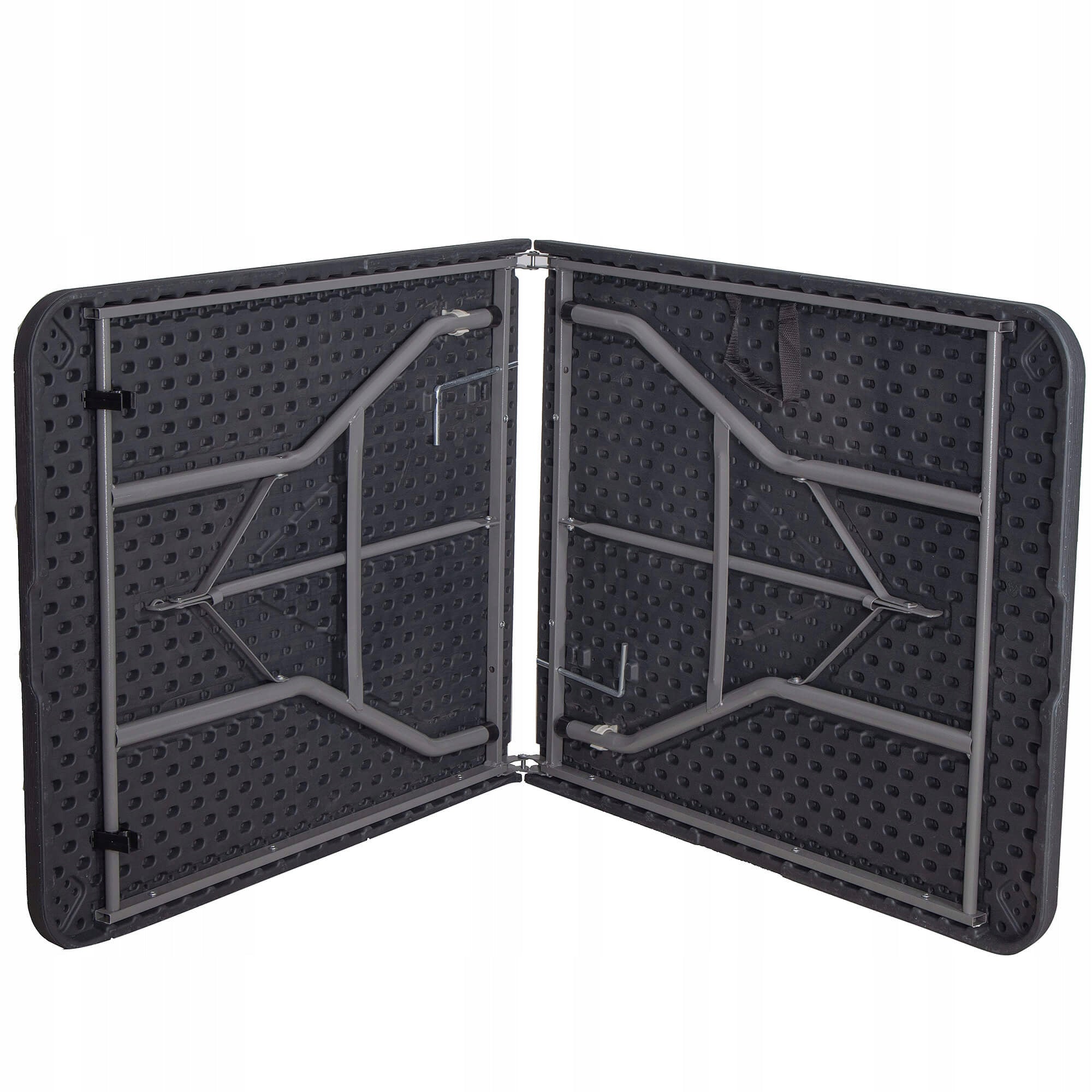 Masa dreptunghiulara pliabila multifunctionala, 1.8 m x 0.75 m x 0.75 m, neagra