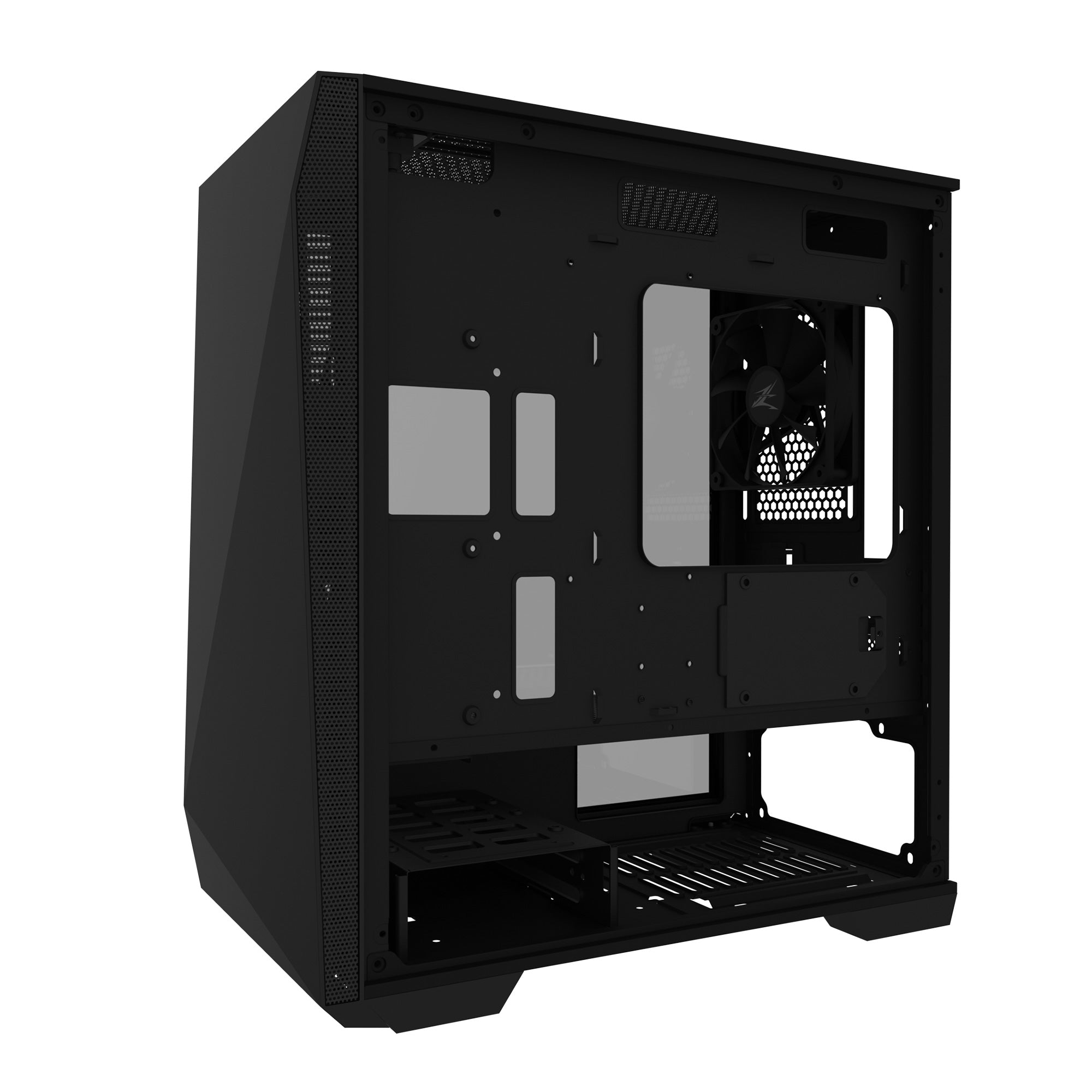 CARCASA Zalman "Z1 Iceberg", middle tower, fara sursa, suporta 5xfan, 3xfan inclus, USB 3.1 gen1 x 2, USB 2.0 x 1, audio+mic, 4 sloturi expansiune, negru "Z1 Iceberg Black"
