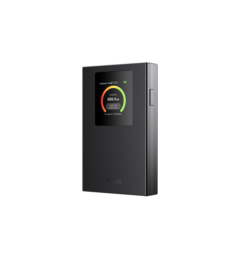 ROUTER Tenda wireless portabil, 3G/4G Mobile Wi-Fi, 300Mbps, Internal LTE Modem, Nano SIM card slot, LED screen display, rechargeable battery, Wi-Fi 6 AX300 