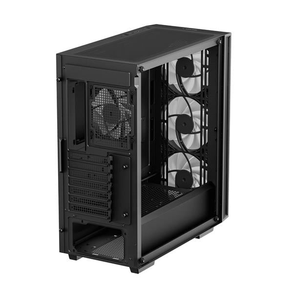 CARCASA DeepCool "MATREXX55",middle tower,gaming,fara sursa,suporta 8xfan, 4xfan inclus, USB 3.1 gen1x1, USB-C,audio+mic,7 sloturi expansiune,negru "R-MATREXX55-BCADA4-G-4"