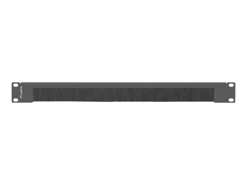 Panou cu perii 19" 1U negru  AK-1103-B
