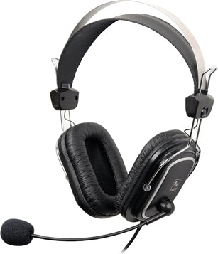 CASTI A4tech, "ComfortFIt", cu fir, standard, utilizare multimedia, microfon pe brat, conectare prin Jack 3.5 mm, negru, "HS-50", (timbru verde 0.8 lei)