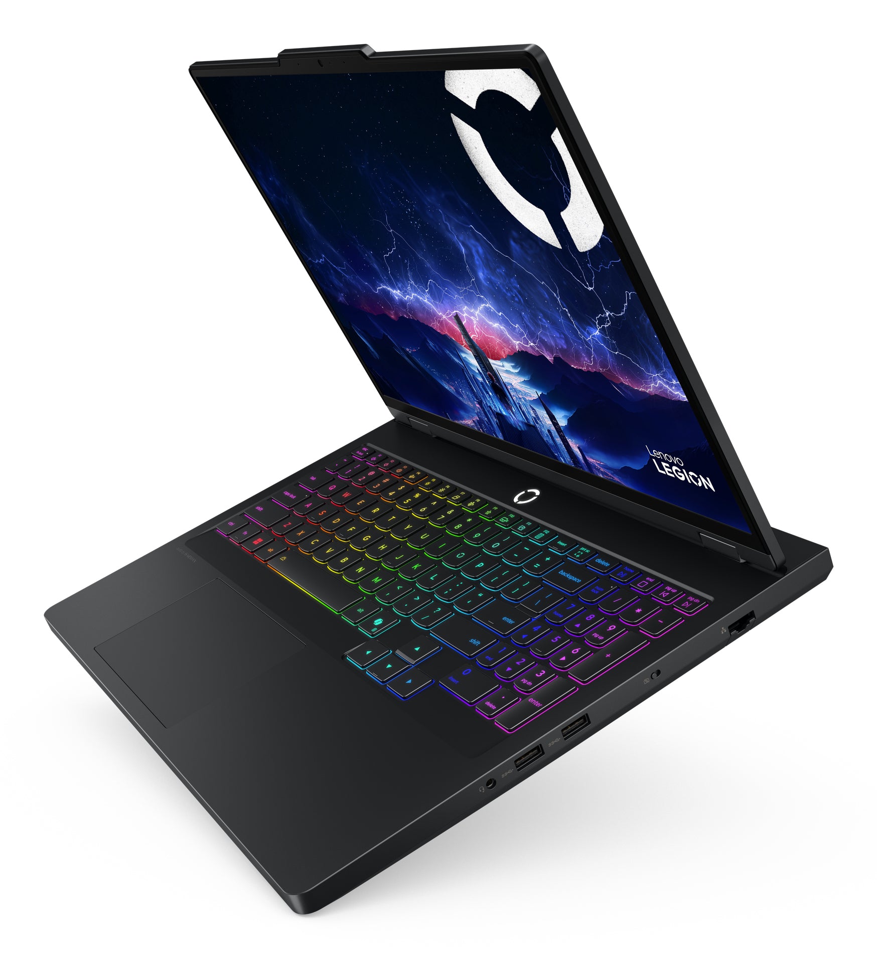 Gaming 16 Legion Pro 5 16IAX10, WQXGA OLED 165Hz G-Sync, Procesor Intelxxxx CoreTM Ultra 7 255HX, 32GB DDR5, 2x 1TB SSD, GeForce RTX 5060 8GB, No OS,Eclipse Black, 3Yr "83F30041RM" ((timbru verde 3.5 lei)