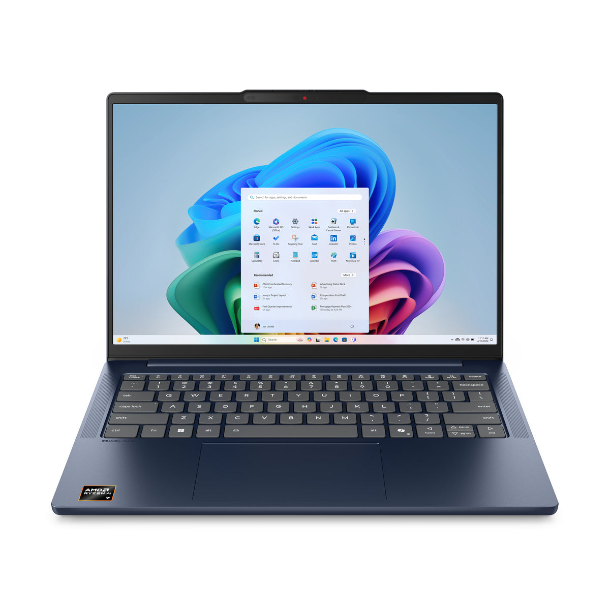 14 IdeaPad Slim 5 14ARP10, WUXGA IPS, Procesor AMD RyzenTM 5 7535HS (16M Cache, up to 4.55 GHz), 16GB DDR5, 512GB SSD, AMD Radeon 660M, No OS, Cosmic Blue 