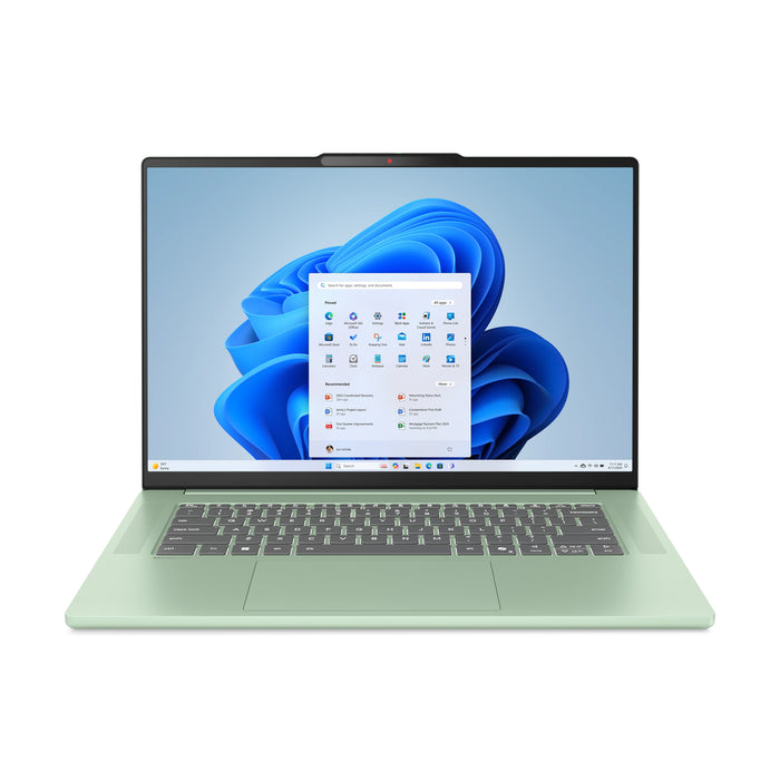 15.1 IdeaPad Slim 5 15ARP10, WQXGA OLED 165Hz, Procesor AMD RyzenTM 7 7735HS (16M Cache, up to 4.75 GHz), 16GB LPDDR5X, 1TB SSD, AMD Radeon 680M, No OS, Seafoam Green "83J30057RM" (
