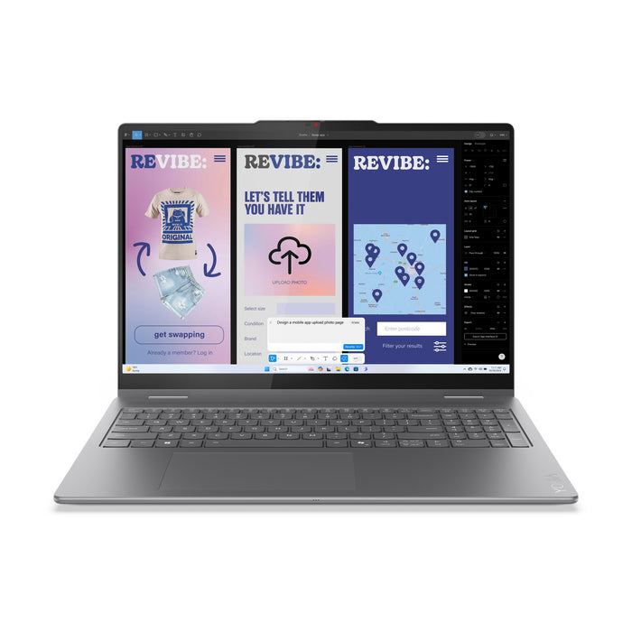 16 Yoga 7 2-in-1 16ILL10, 2.8K OLED 120Hz Touch, Procesor Intel® CoreTM Ultra 7 258V), 32GB LPDDR5X, 1TB SSD, Intel Arc 140V, Win 11 Pro, Luna Grey, 3Yr Onsite Premium Care "83JT002RRM"
