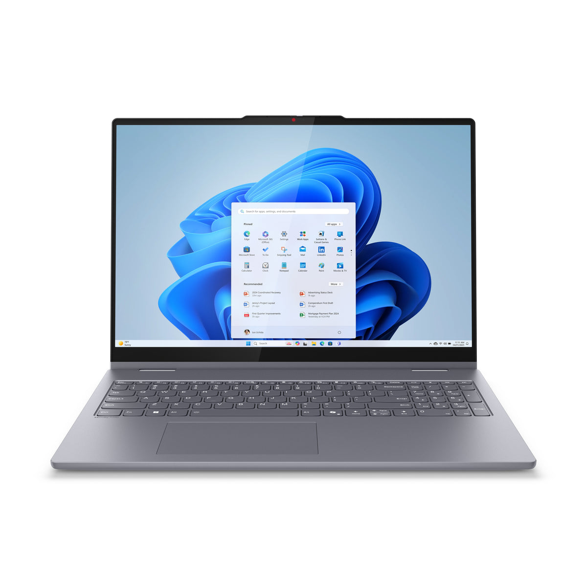 16 IdeaPad 5 2-in-1 16IAL10, WUXGA IPS Touch, Procesor Intel® CoreTM Ultra 5 225U, 16GB LPDDR5X, 512GB SSD, Intel Graphics, Win 11 Home, Luna Grey 