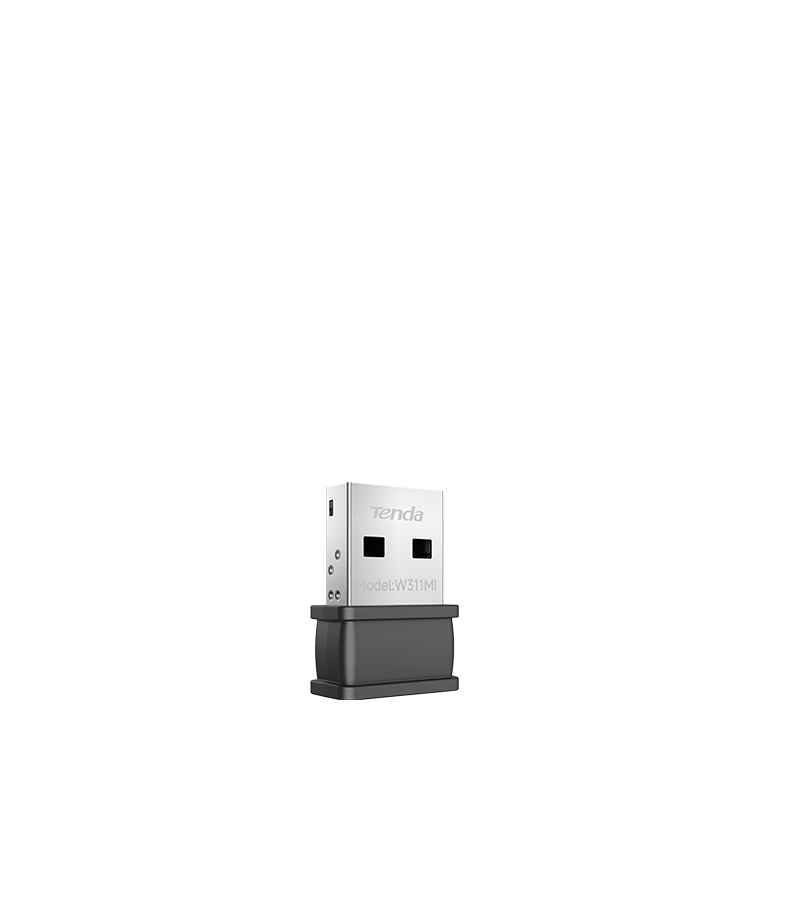 ADAPTOR RETEA Tenda AX300, extern wireless 2.4 GHz, USB 2.0 port,300 Mbps, antena interna x 1, "W311MIV6"