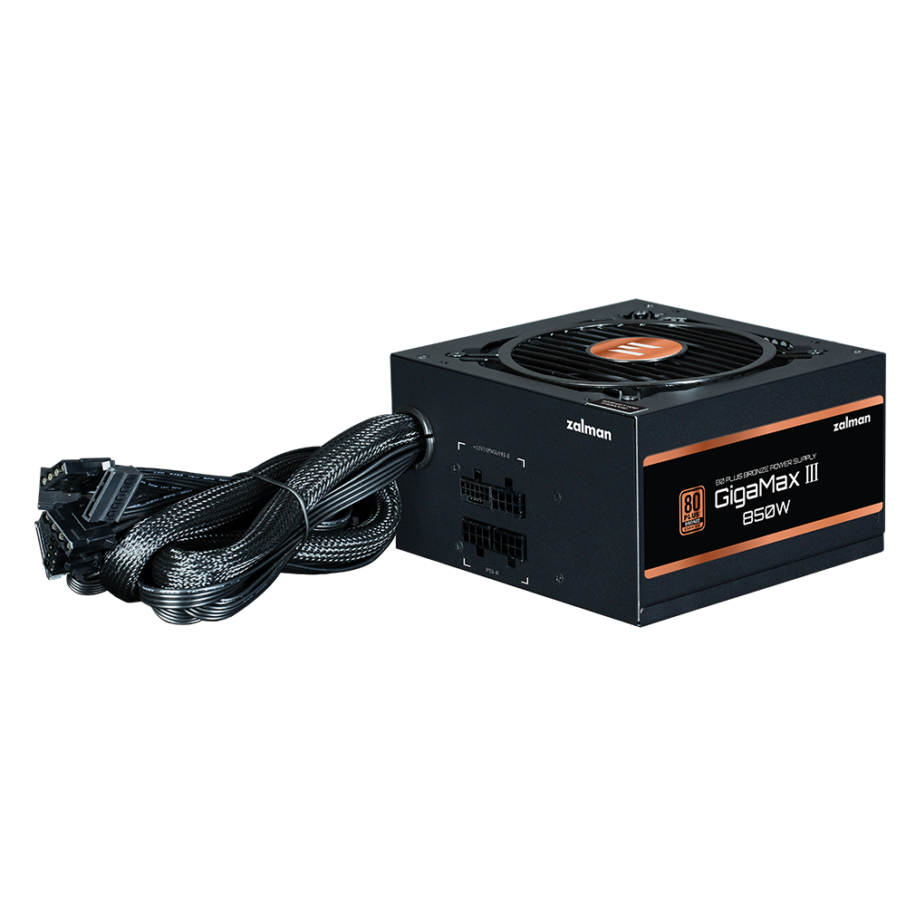 SURSA Zalman "GV3", 850W, certificare 80 Plus Bronze, non-modular, fan 120mm, negru, "ZM850-GV3"