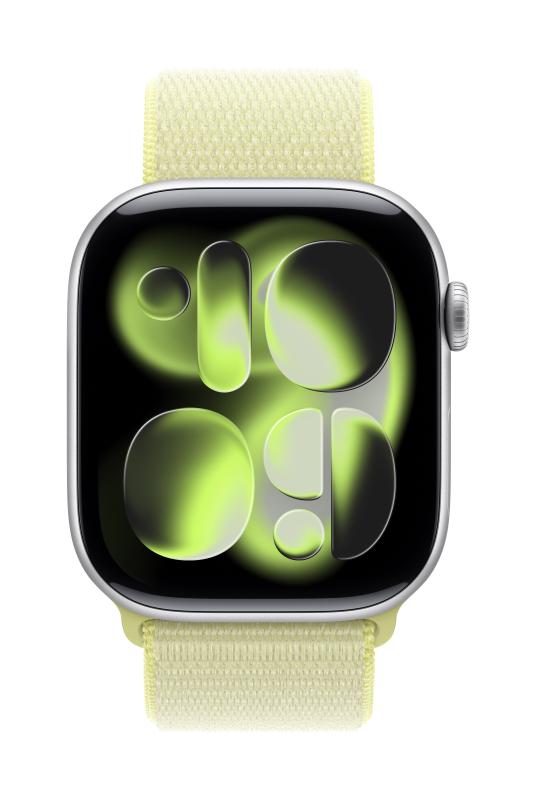 Aw Band 46MM Solo Loop Neon Yellow (Curea pentru Apple Watch 46MM Neon Yellow Sport Loop)