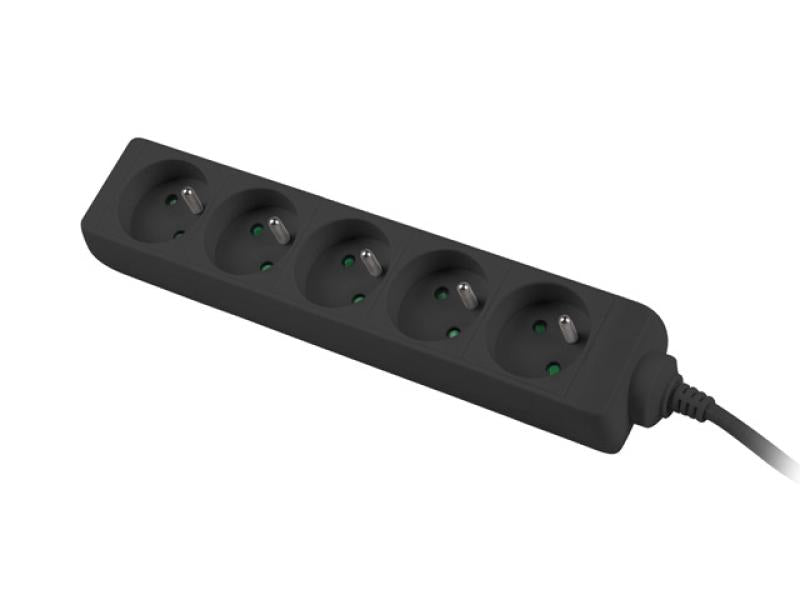 Prelungitor Lanberg 1.5m, 5 prize negru