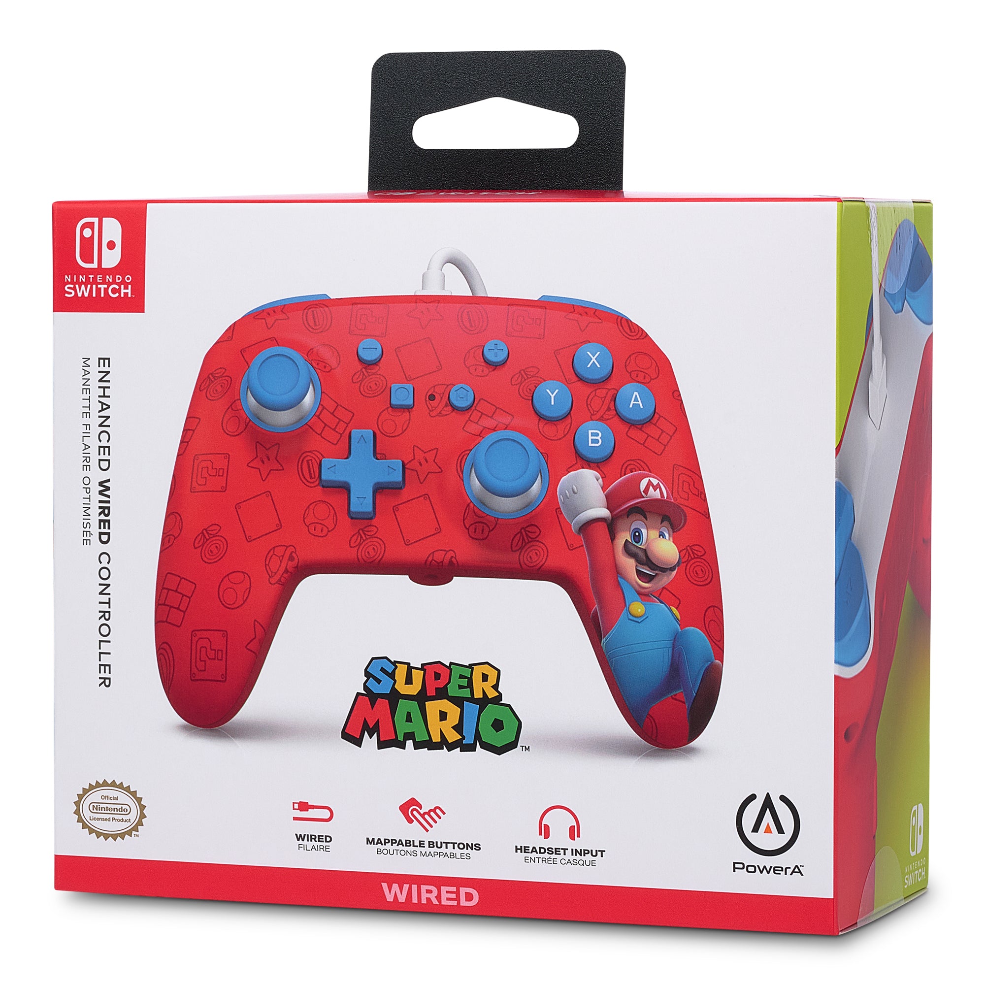 CONTROLLER PowerA, cu fir, pentru Nintendo, Woo-Hoo Mario, "NSGP0001-01"