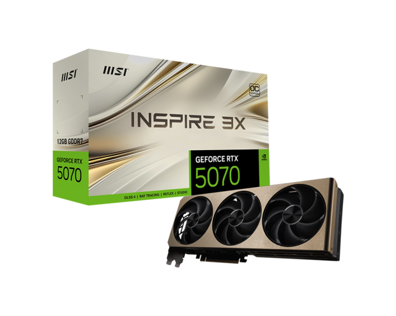 MSI GeForce Rtx 5070 12G Inspire 3X Oc (Placa video MSI GeForce Rtx 5070)