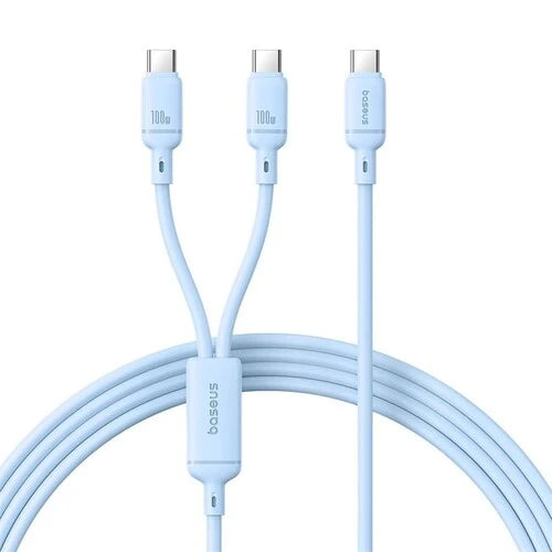 CABLU alimentare si date Baseus Pudding, Fast Charging Data Cable pt. smartphone, USB Type-C la USB Type-C 100W, 1.5m, albastru "P10377701311-00" - 6932172668549