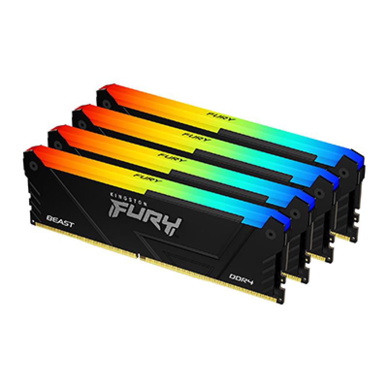 Ks DDR4 64GB K2 3200 KF432C16BB2AK4/64 (Memorie RAM Kingston Fury Beast RGB)