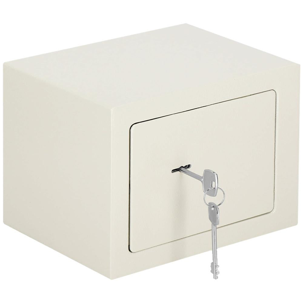 Seif standard cu cheie, 170x230x170 mm, Otel, Bej