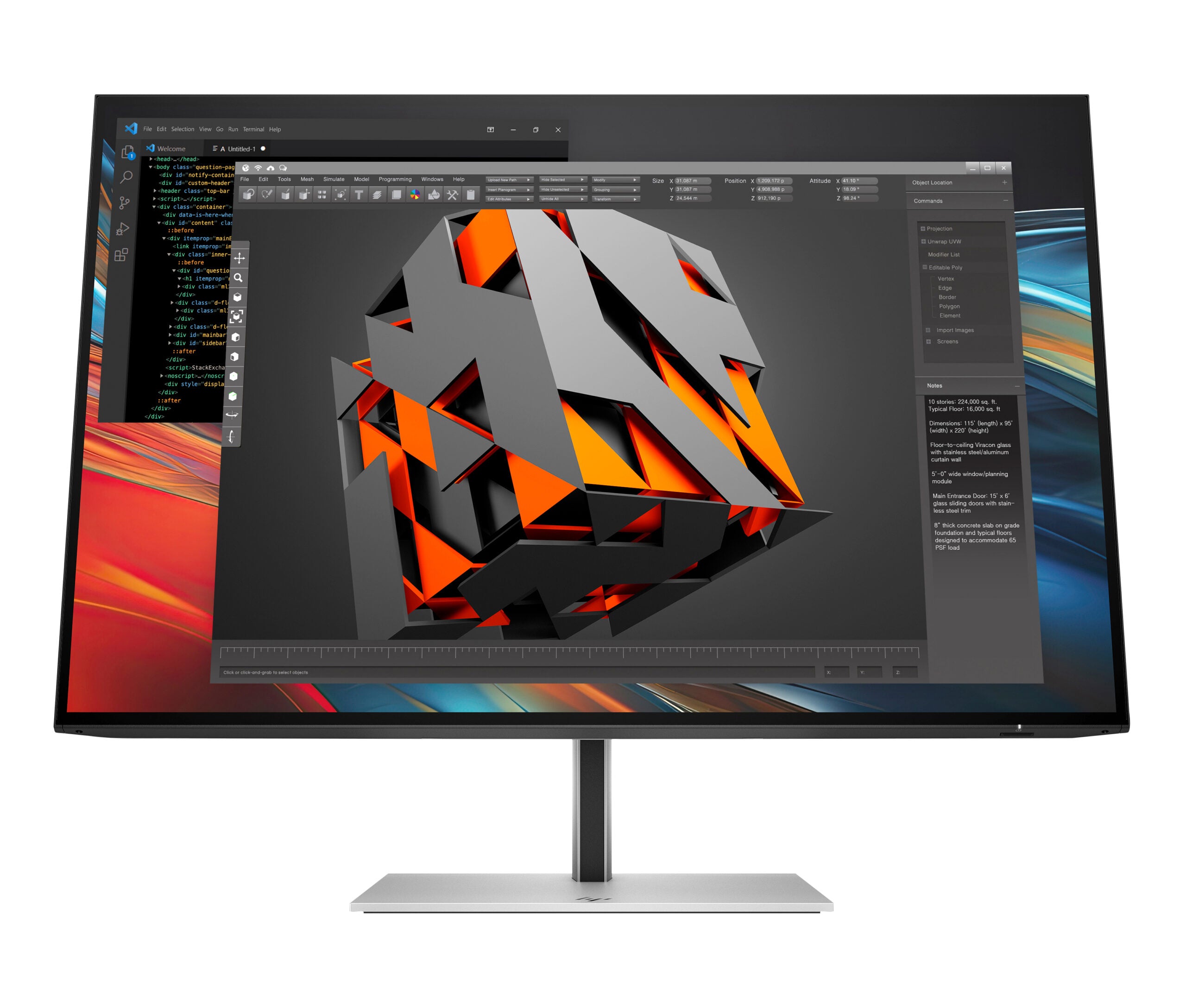 HP MONITOR Series 7 Pro 24" WUXGA -724pn "8X534E9"